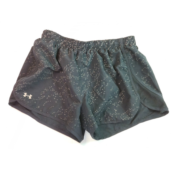 Under Armour Shorts Womens Small Black Spotted Loose Fit Heatgear Running Active - Picture 2 of 6